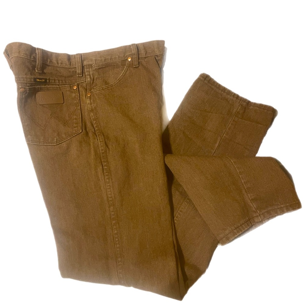 Wranglers- rusty brown- pre shrunk- like new!